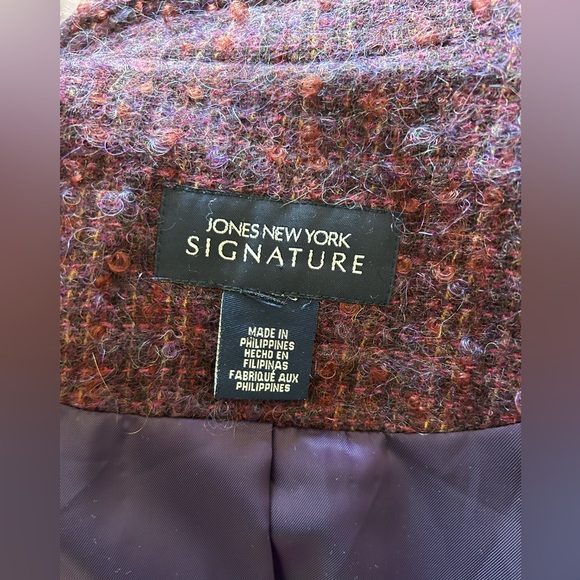 Jones New York Signature Wool&Mohair Textured Blazer - Picture 3 of 6